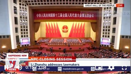 Trung Quốc bế mạc Kỳ họp thứ 5 Quốc hội khóa XIII