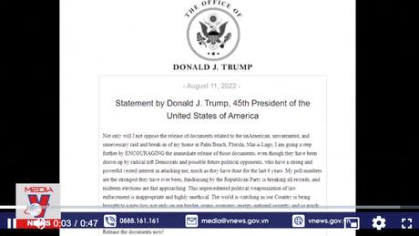 Cựu Tổng thống Mỹ Donald Trump tuyên bố hợp tác với cơ quan điều tra