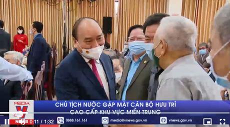 Chủ tịch nước gặp mặt cán bộ hưu trí cao cấp khu vực miền Trung