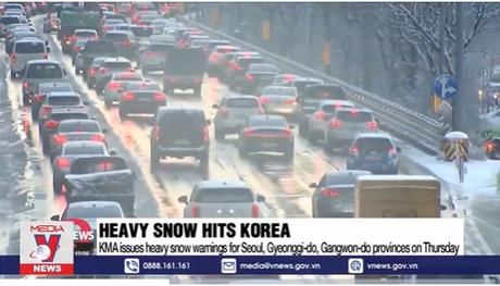 Cảnh báo tuyết rơi dày tại Hàn Quốc