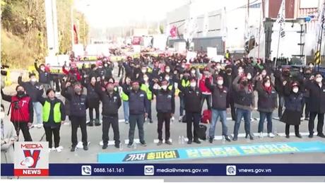 Giới lái xe tải Hàn Quốc lại đình công