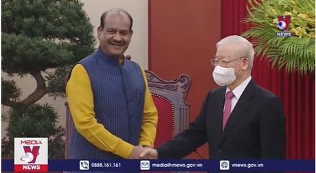 Tổng Bí thư tiếp Chủ tịch Hạ viện Ấn Độ