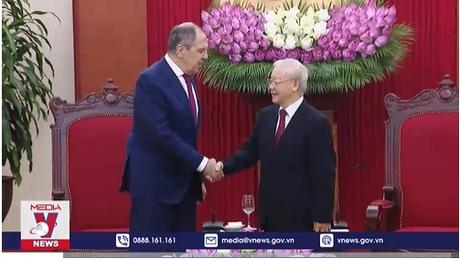 Tổng Bí thư Nguyễn Phú Trọng tiếp Bộ trưởng Ngoại giao Nga