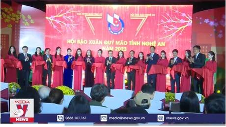 Nghệ An khai mạc Hội báo Xuân Quý Mão và trao giải 'Búa liềm vàng' năm 2022