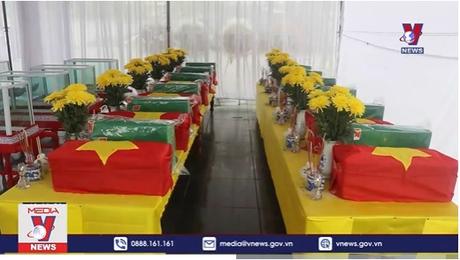 Quảng Trị: Truy điệu và an táng 12 hài cốt liệt sĩ hy sinh tại Lào