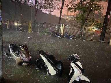 Hà Nội mưa lớn, giông gió dữ dội