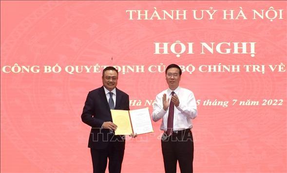 Ông Trần Sỹ Thanh làm Phó Bí thư Thành ủy Hà Nội