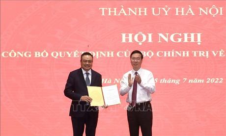 Ông Trần Sỹ Thanh làm Phó Bí thư Thành ủy Hà Nội