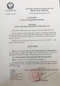 Hủy Quyết định tặng thưởng Huân chương Lao động hạng Ba đối với Công ty cổ phần Công nghệ Việt Á 