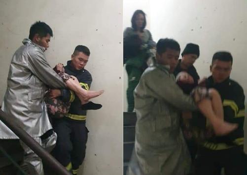 Cứu 14 người trong đám cháy tại Hà Đông 
