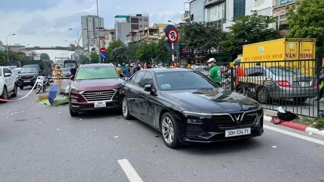 Hà Nội: Tai nạn liên hoàn trên đường Giải Phóng, 1 người chết