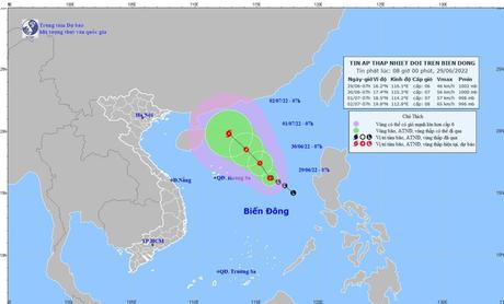 Cơn bão đầu tiên của mùa mưa bão có hướng di chuyển rất rộng