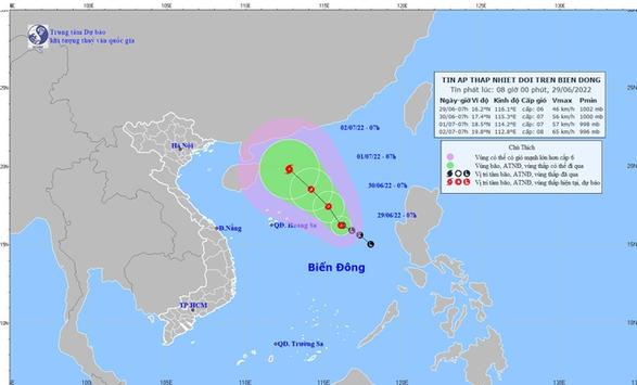 Cơn bão đầu tiên của mùa mưa bão có hướng di chuyển rất rộng