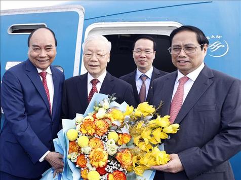Tổng Bí thư Nguyễn Phú Trọng lên đường thăm chính thức nước Cộng hòa Nhân dân Trung Hoa