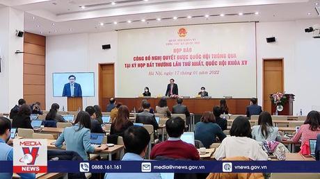 Công bố Nghị quyết được Quốc hội thông qua tại Kỳ họp bất thường