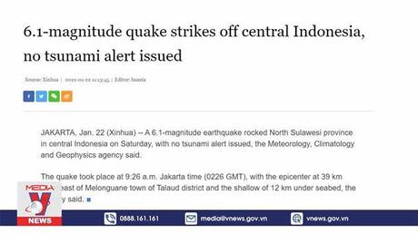 Động đất tại Philippines và Indonesia