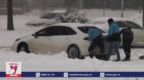 Tuyết rơi dày làm gián đoạn giao thông tại Thổ Nhĩ Kỳ