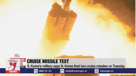 Triều Tiên phóng 2 vật thể nghi là tên lửa hành trình