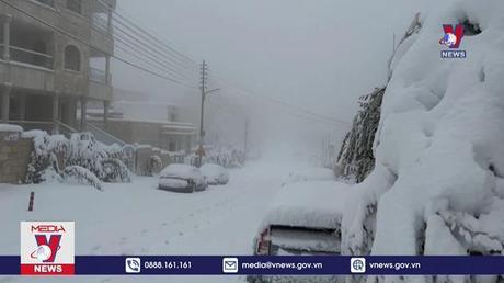 Tuyết rơi hiếm thấy tại Trung Đông  