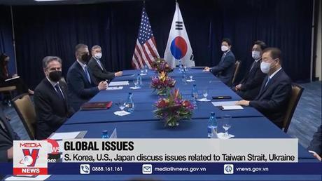 Mỹ - Nhật – Hàn ra tuyên bố chung về nhiều vấn đề