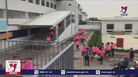 Công nhân Công ty TNHH Viet Glory đã đi làm trở lại