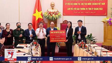 Chủ tịch nước Nguyễn Xuân Phúc làm việc với tỉnh Quảng Ngãi