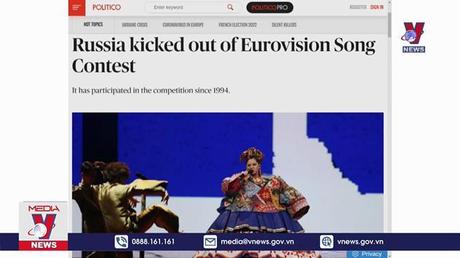 Nga bị cấm tham gia Eurovision Song Contest 2022