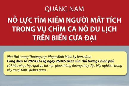 Toàn cảnh vụ chìm canô du lịch trên biển Cửa Đại