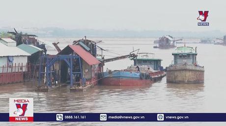 Phú Thọ giám sát hoạt động khai thác cát sỏi trên sông