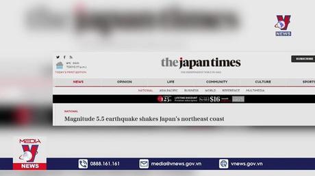 Lại xảy ra động đất ở Đông Bắc Nhật Bản