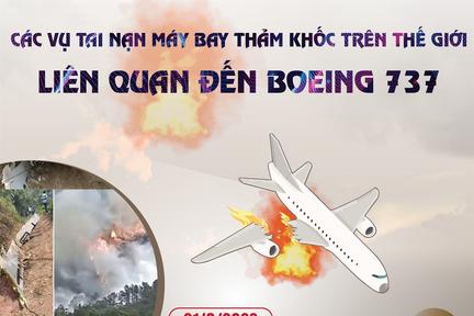 Các vụ tai nạn máy bay thảm khốc trên thế giới liên quan đến Boeing 737