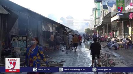 Cháy tại Trung tâm thương mại thị trấn Cái Dầu, An Giang