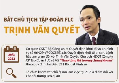 Khởi tố, bắt tạm giam Chủ tịch Tập đoàn FLC Trịnh Văn Quyết
