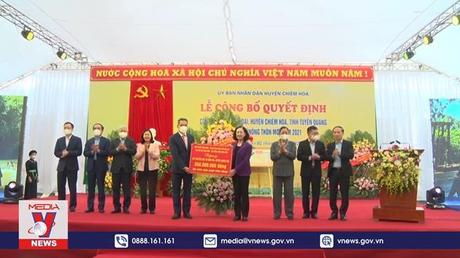 Xã Kiên Đài, huyện Chiêm Hóa đạt chuẩn nông thôn mới