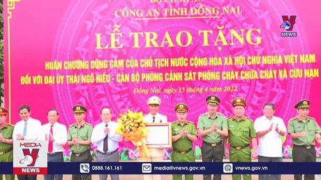 Trao Huân chương Dũng cảm cho Đại úy Thái Ngô Hiếu