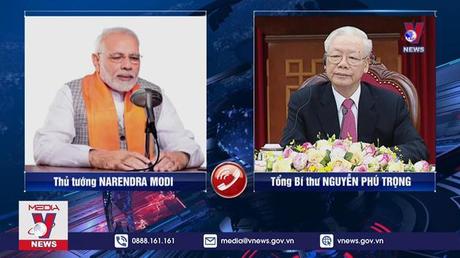 Tổng Bí thư điện đàm với Thủ tướng Ấn Độ