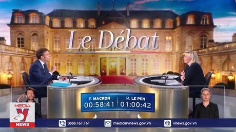 Hai ứng cử viên Tổng thống Pháp tranh luận trên truyền hình