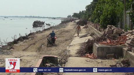 Kè chống xói lở khắc phục nhiều lần vẫn sụt lún