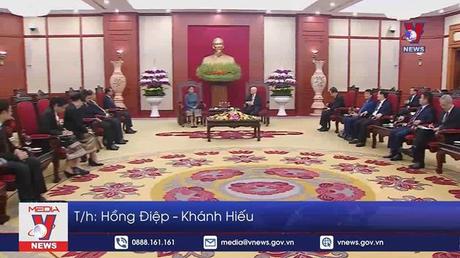 Tổng Bí Thư tiếp Phó chủ tịch nước CHDCND Lào