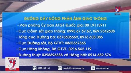 Công bố đường dây nóng phản ánh giao thông dịp nghỉ lễ
