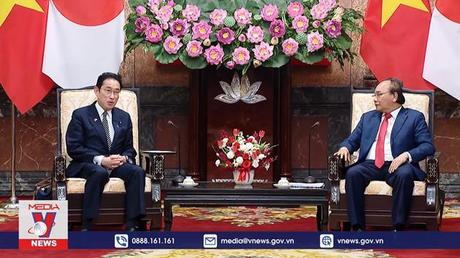 Chủ tịch nước Nguyễn Xuân Phúc tiếp Thủ tướng Nhật Bản Kishida Fumio