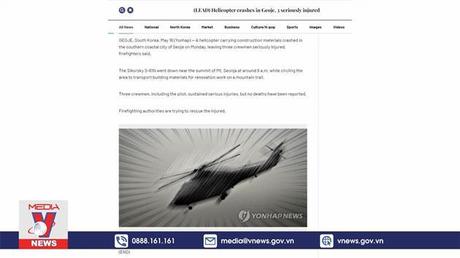 Rơi trực thăng ở Hàn Quốc