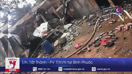 Bình Phước: Cháy lớn ở cơ sở sang chiết gas, 2 vợ chồng bị bỏng nặng