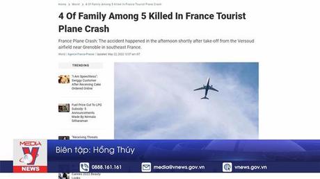 Tai nạn máy bay nghiêm trọng ở Đông Nam nước Pháp