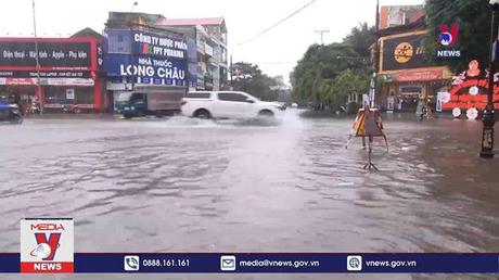 Mưa lớn gây ngập nhiều nơi tại Bắc Ninh