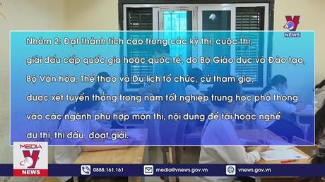 Ba nhóm thí sinh được xét tuyển thẳng đại học năm 2022