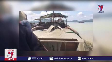 Tây Ninh bắt quả tang 3 tàu khai thác cát trái phép