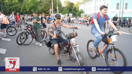 Lễ hội xe đạp ấn tượng ở thủ đô Moskva