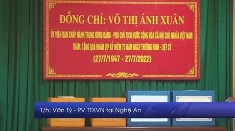 Thăm, tặng quà thương binh, bệnh binh tại Nghệ An