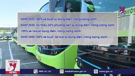 Từ 2025, 100% xe buýt sử dụng năng lượng xanh